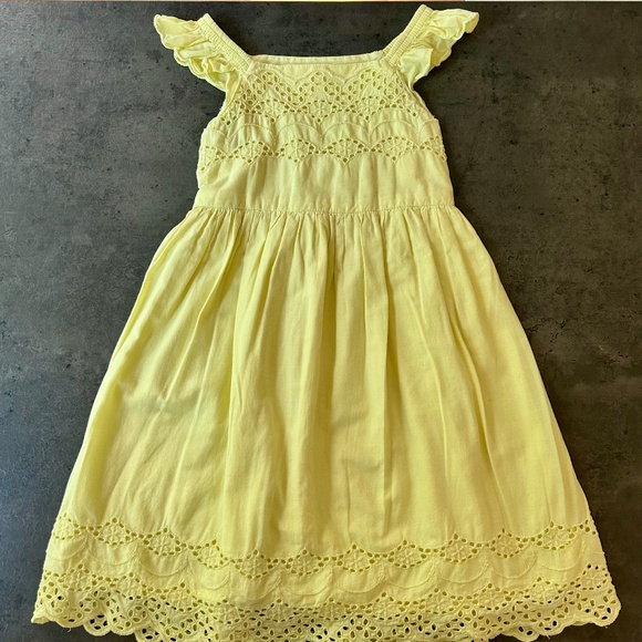 Cat & Jack Other - Eyelet yellow cotton dress